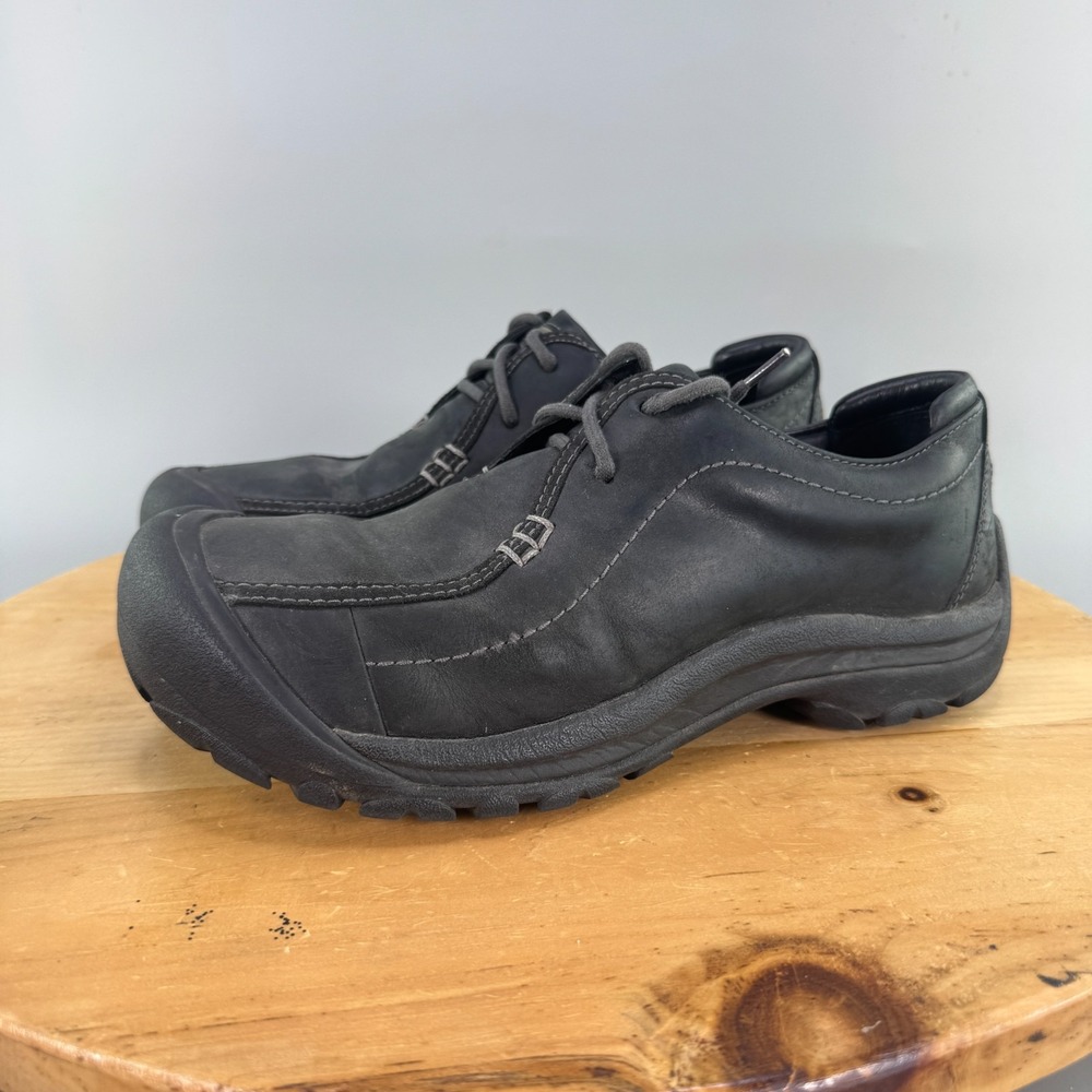 Keen Portsmouth II MensSize 9.5 Shoes Casual 2 Eye Oxford Sneakers Black Leather - Picture 3 of 9